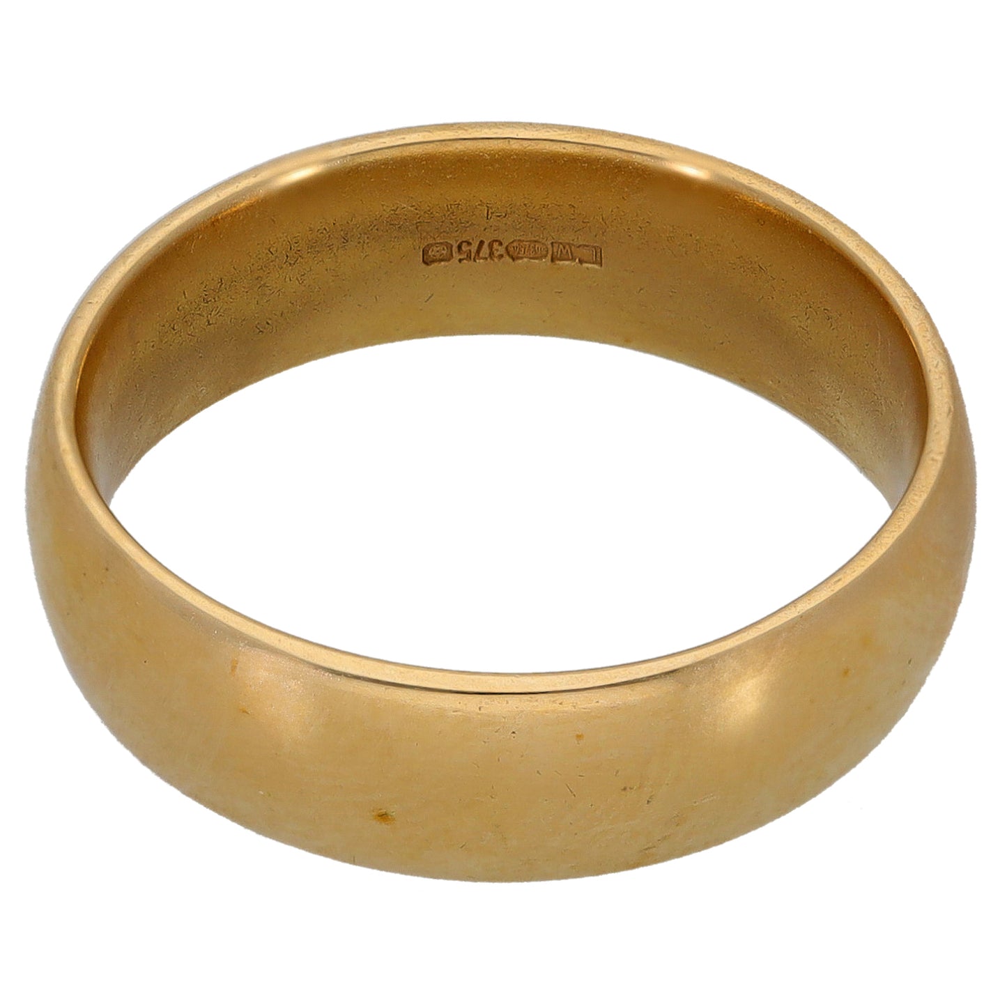 9ct Gold Plain Wedding Ring Size P