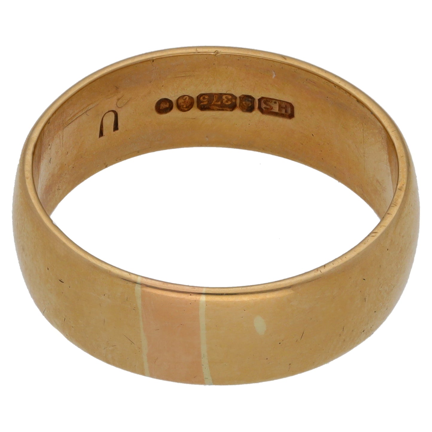 9ct Gold Plain Wedding Ring Size X