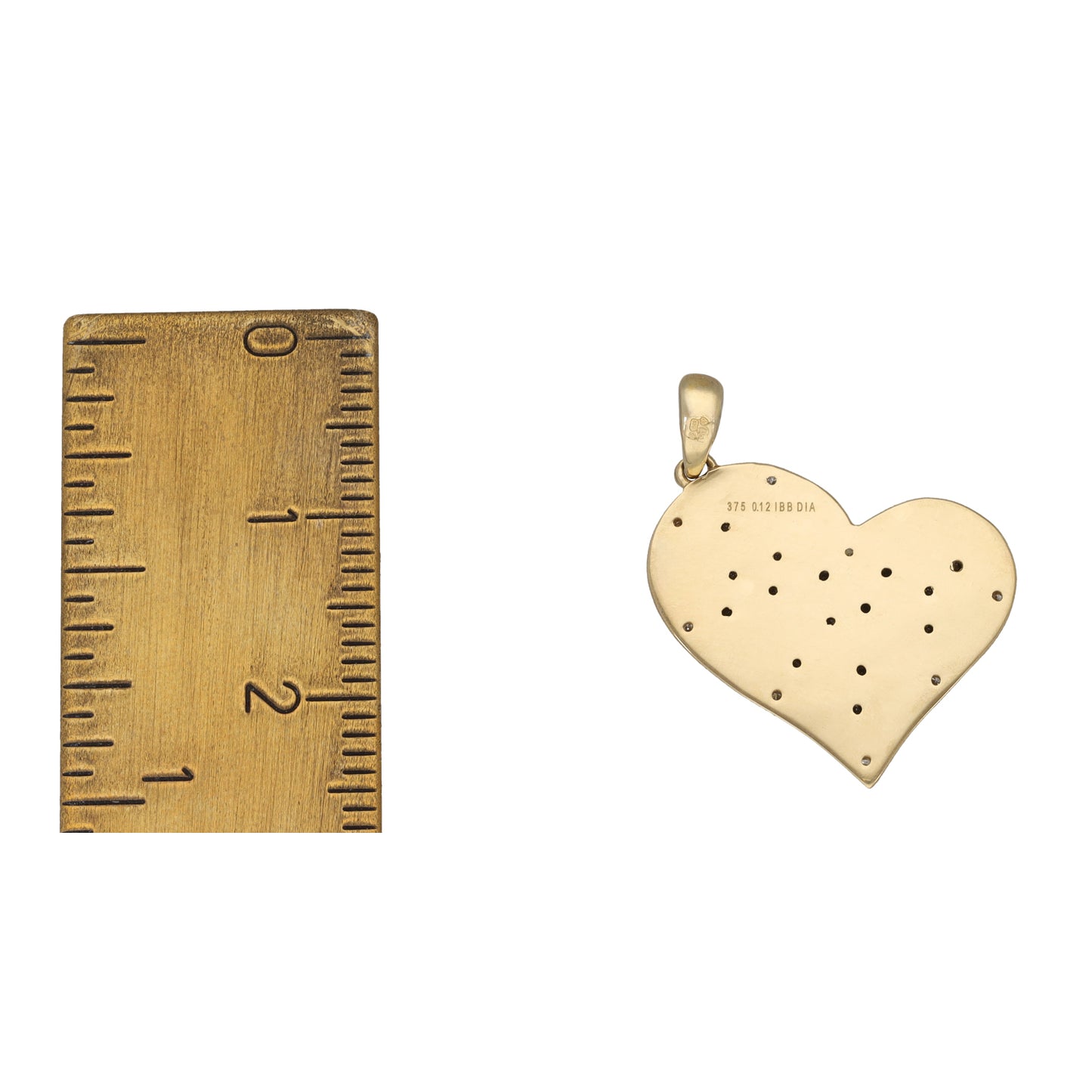 New 9ct Gold 0.12ct Diamond Heart Pendant