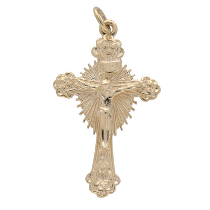 New 9ct Gold Large Crucifix Pendant