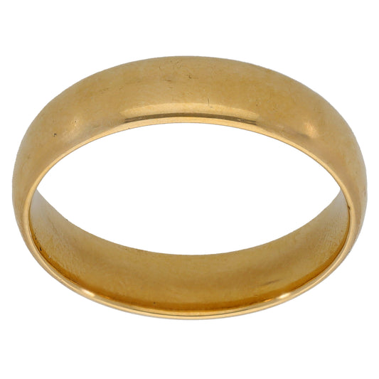 9ct Gold Plain Wedding Ring Size X