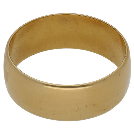 9ct Gold Plain Wedding Ring Size T