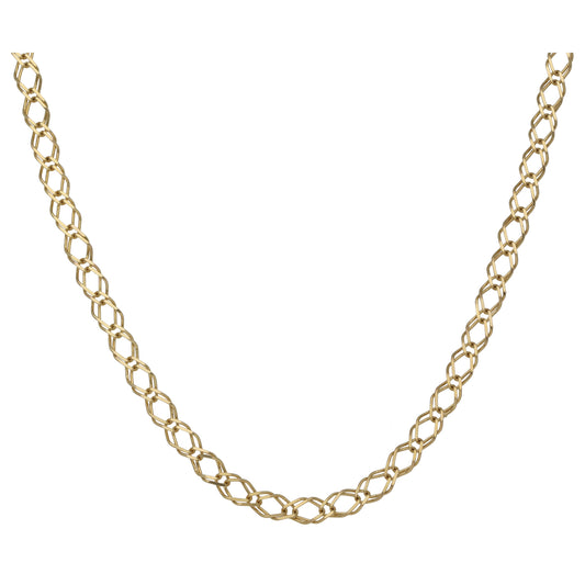 9ct Gold Double Curb Chain 16"