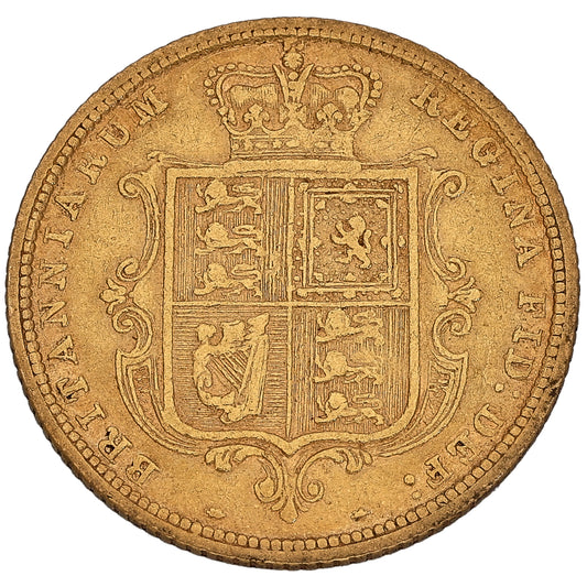 22ct Gold Queen Victoria Half Sovereign Coin 1885