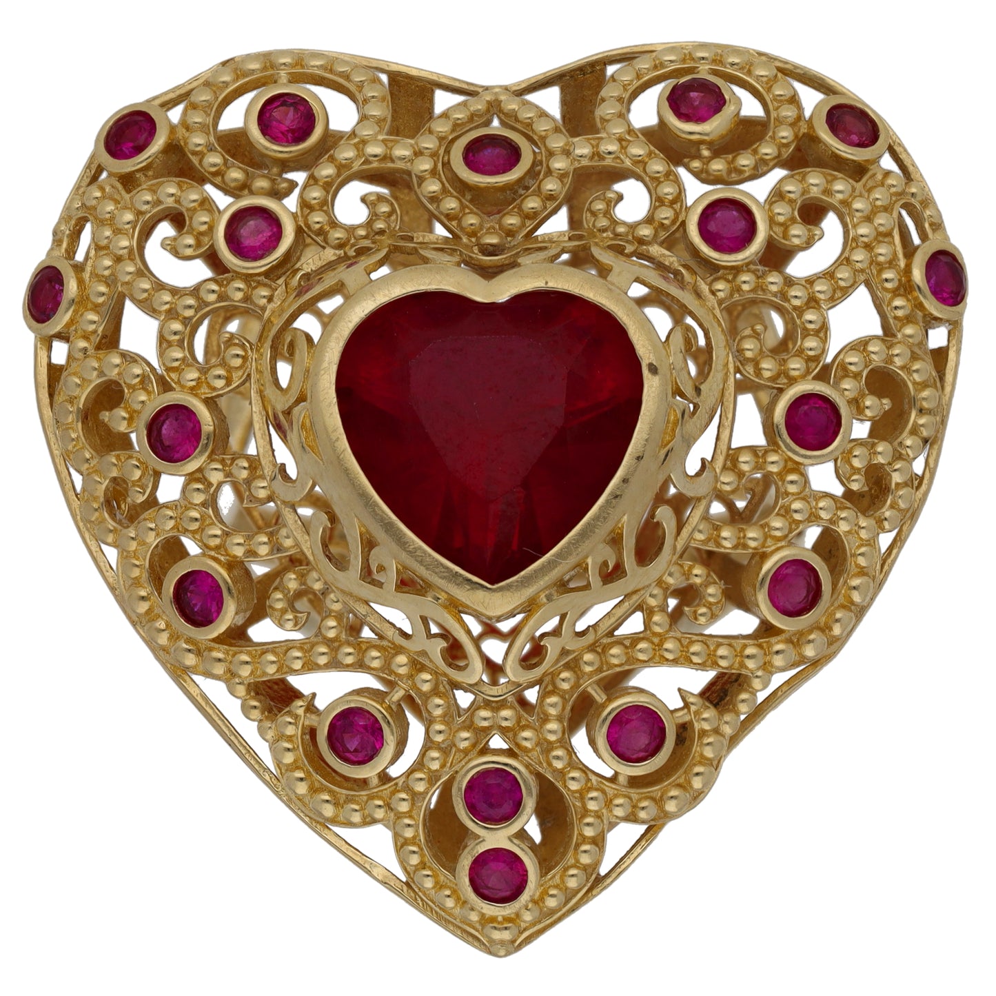 14ct Gold Imitation Gems Dress/Cocktail Ring Size S