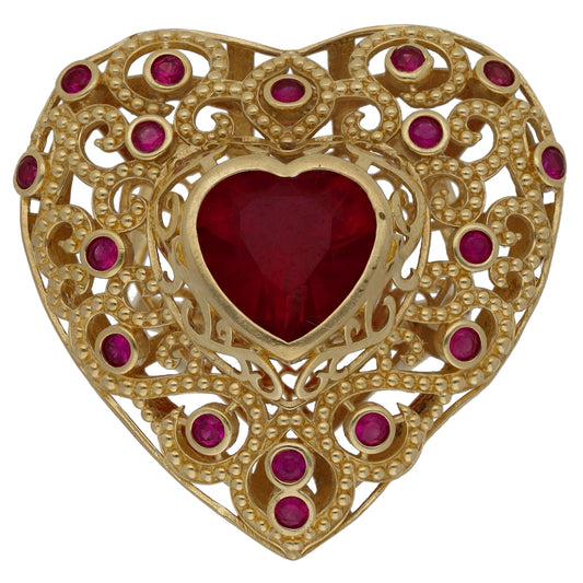 14ct Gold Imitation Gems Dress/Cocktail Ring Size S