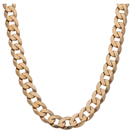 9ct Gold Curb Chain 22"