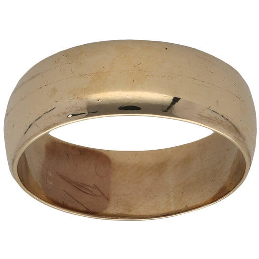 9ct Gold Plain Wedding Ring Size S
