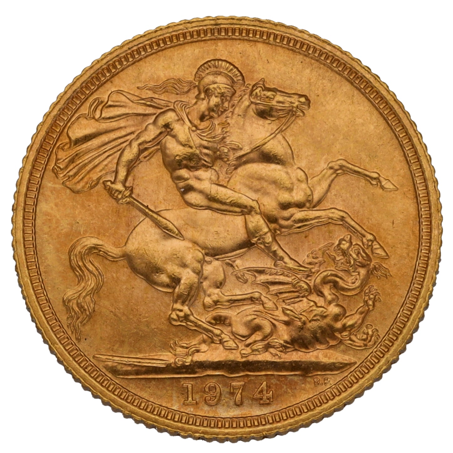 22ct Gold Queen Elizabeth II Full Sovereign Coin 1974