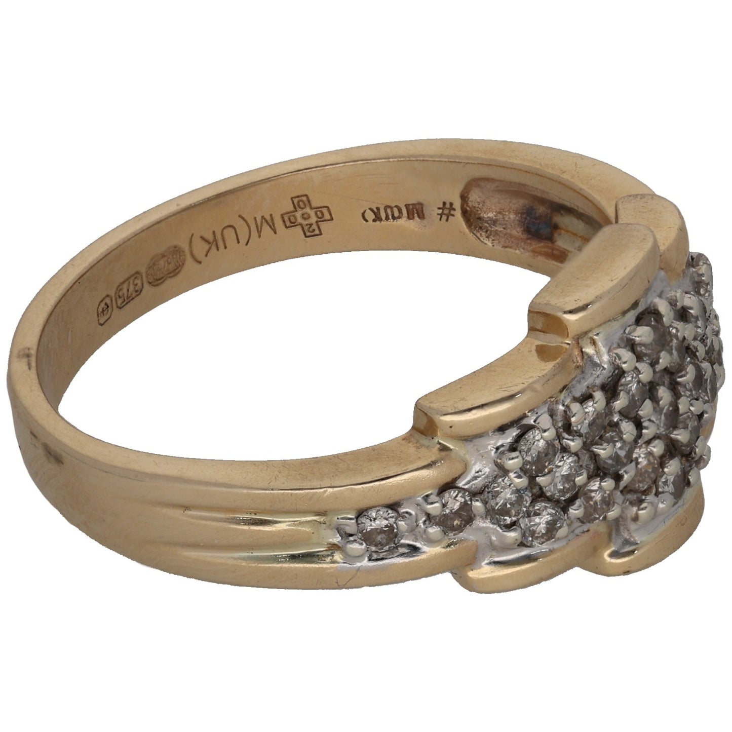 9ct Gold 0.50ct Diamond Alternative Ring Size U