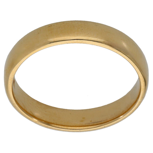 9ct Gold Plain Wedding Ring Size L
