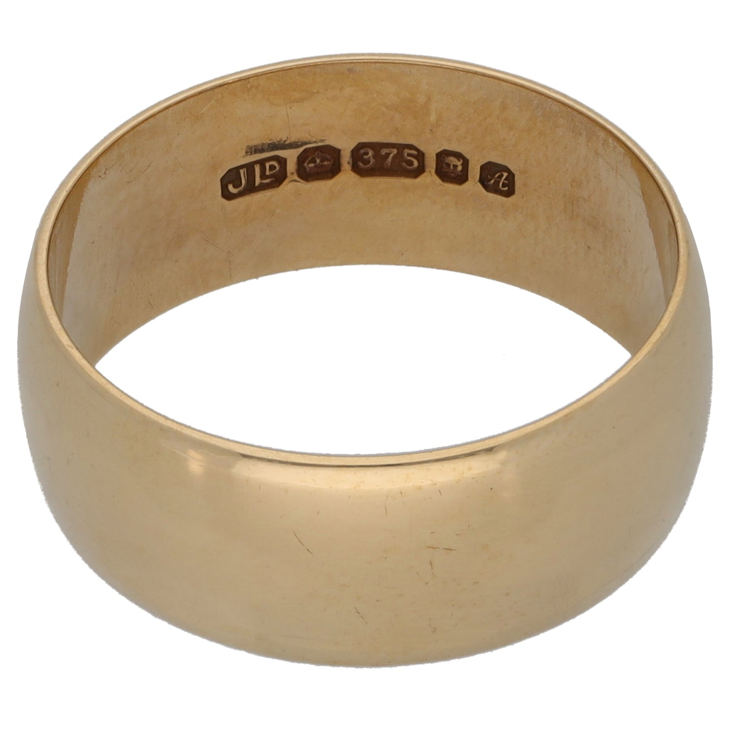 9ct Gold Plain Wedding Ring Size M