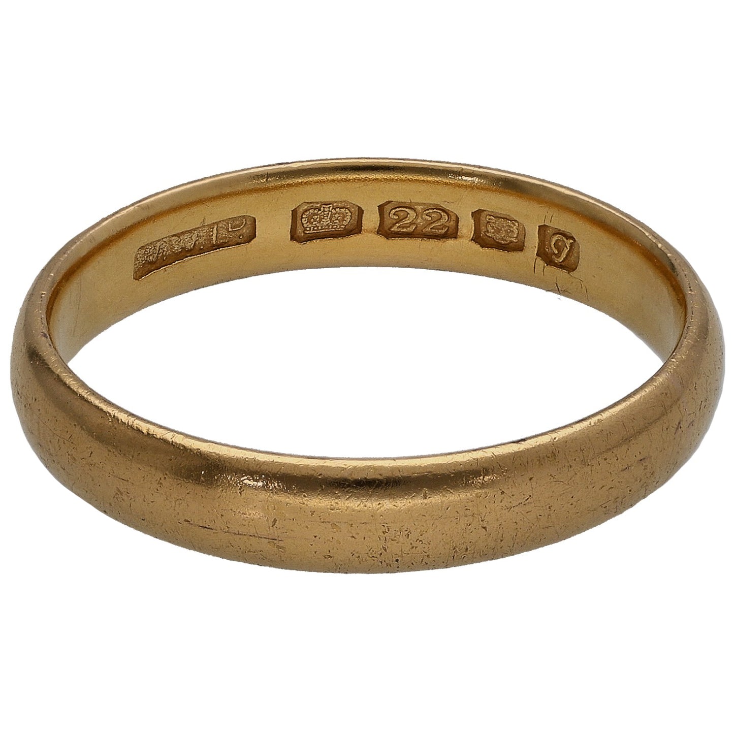 22ct Gold Plain Wedding Ring Size P
