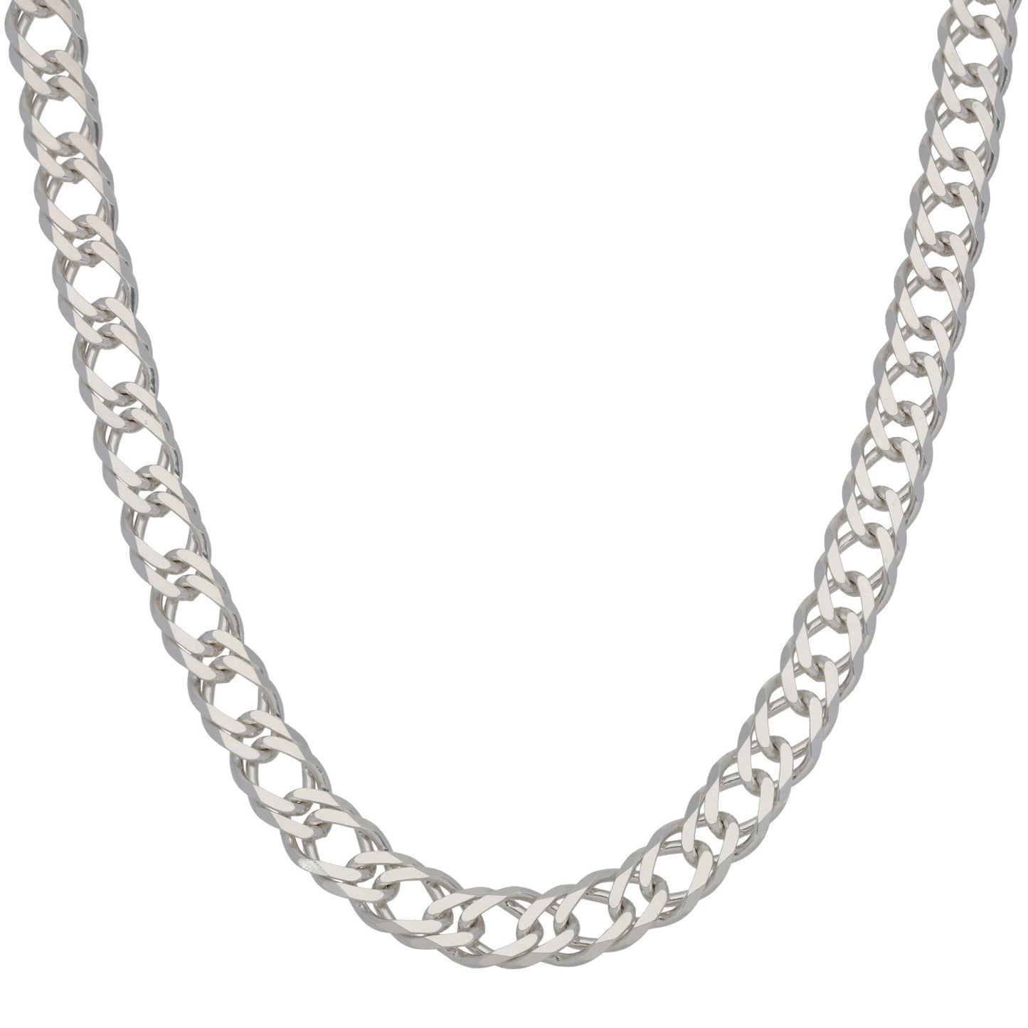 Sterling Silver Double Curb Chain 22"