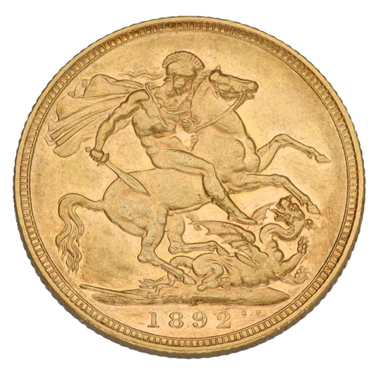 22ct Gold Queen Victoria Full Sovereign Coin 1892