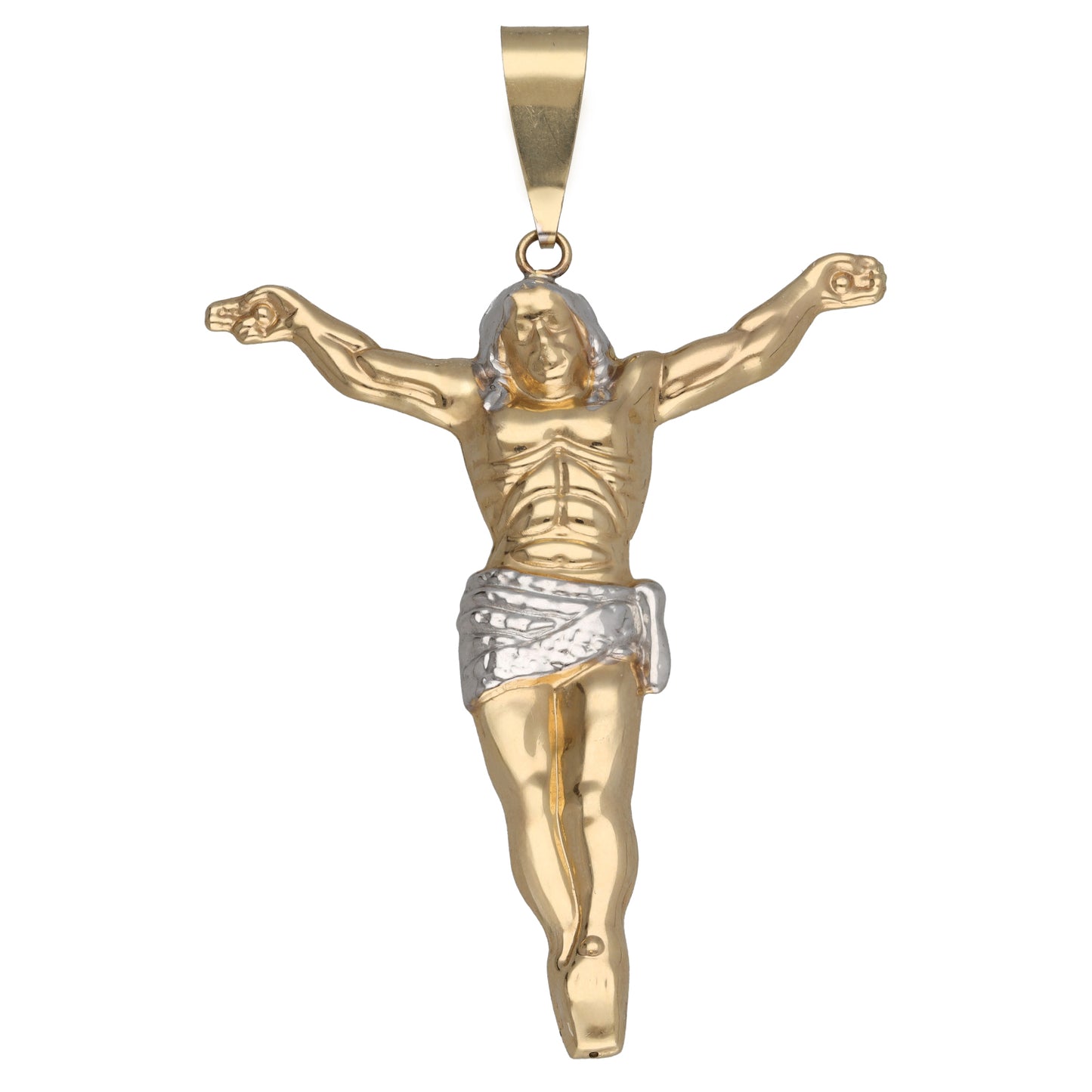 14ct Bicolour Gold Jesus Pendant