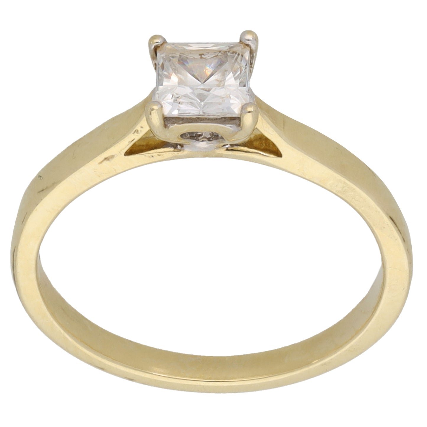 9ct Gold Cubic Zirconia Single Stone Ring Size N
