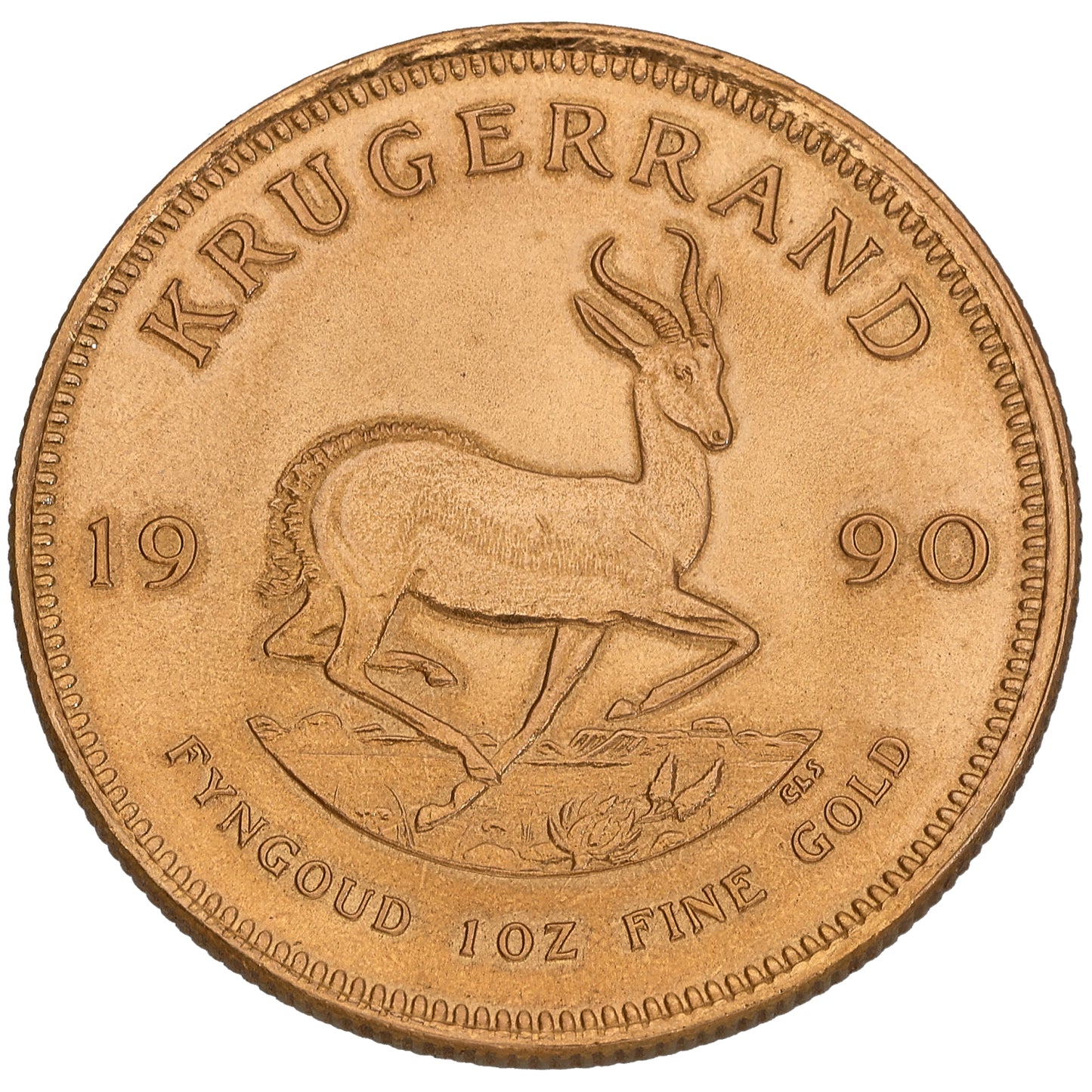 22ct Gold 1 OZ Krugerrand Coin 1990