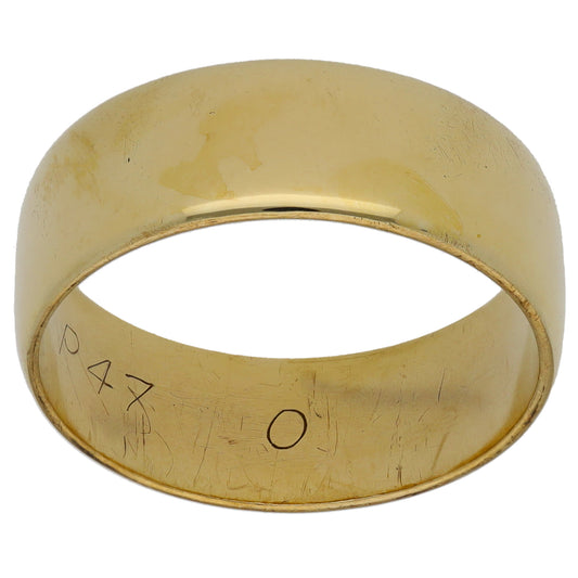 9ct Gold Plain Wedding Ring Size Q