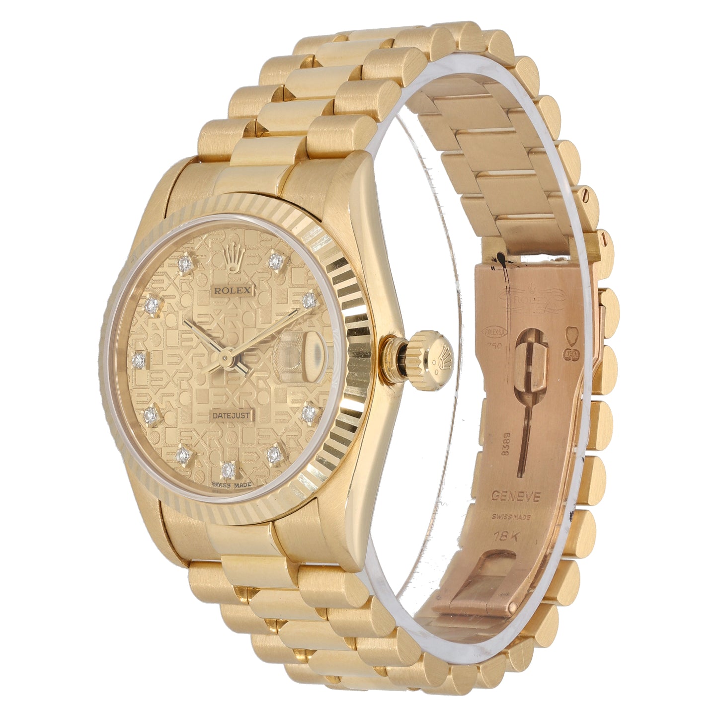 Rolex Lady Datejust 68278 31mm Gold Watch