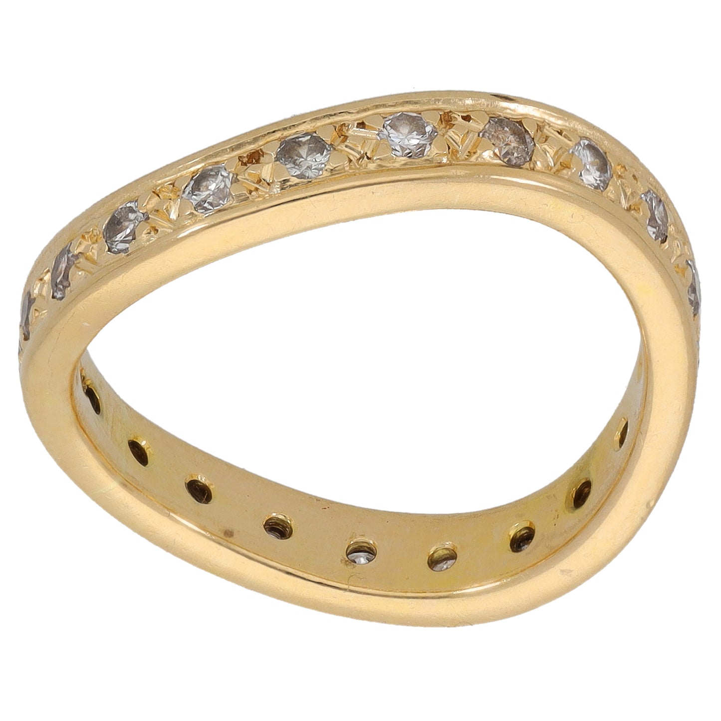 18ct Gold 0.40ct Diamond Alternative Ring Size N