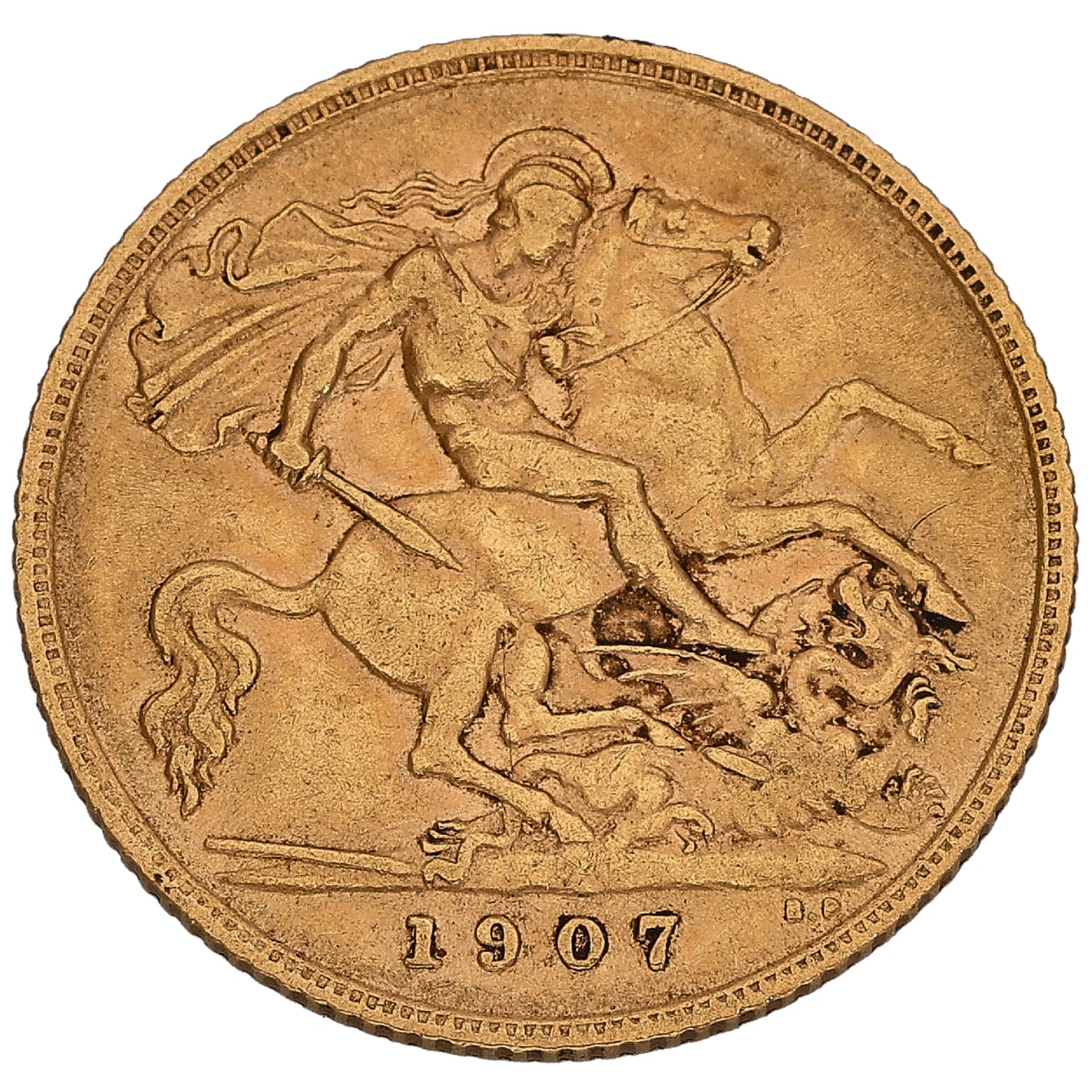 22ct Gold King Edward VII Half Sovereign Coin 1907