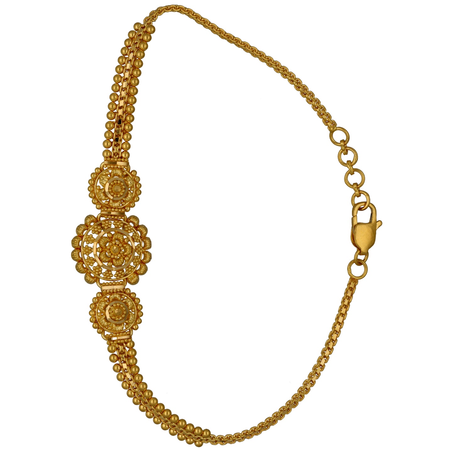 New 22ct Gold Filigree Link Bracelet