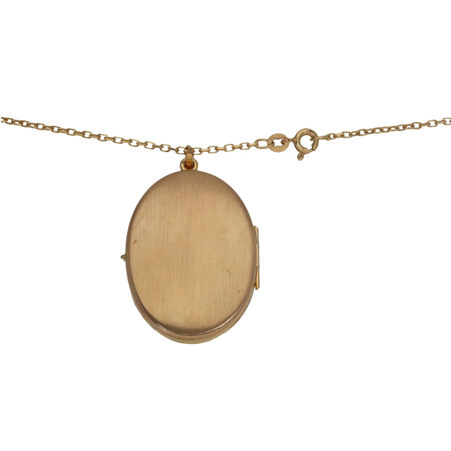 9ct Gold Patterned Locket Pendant With Chain