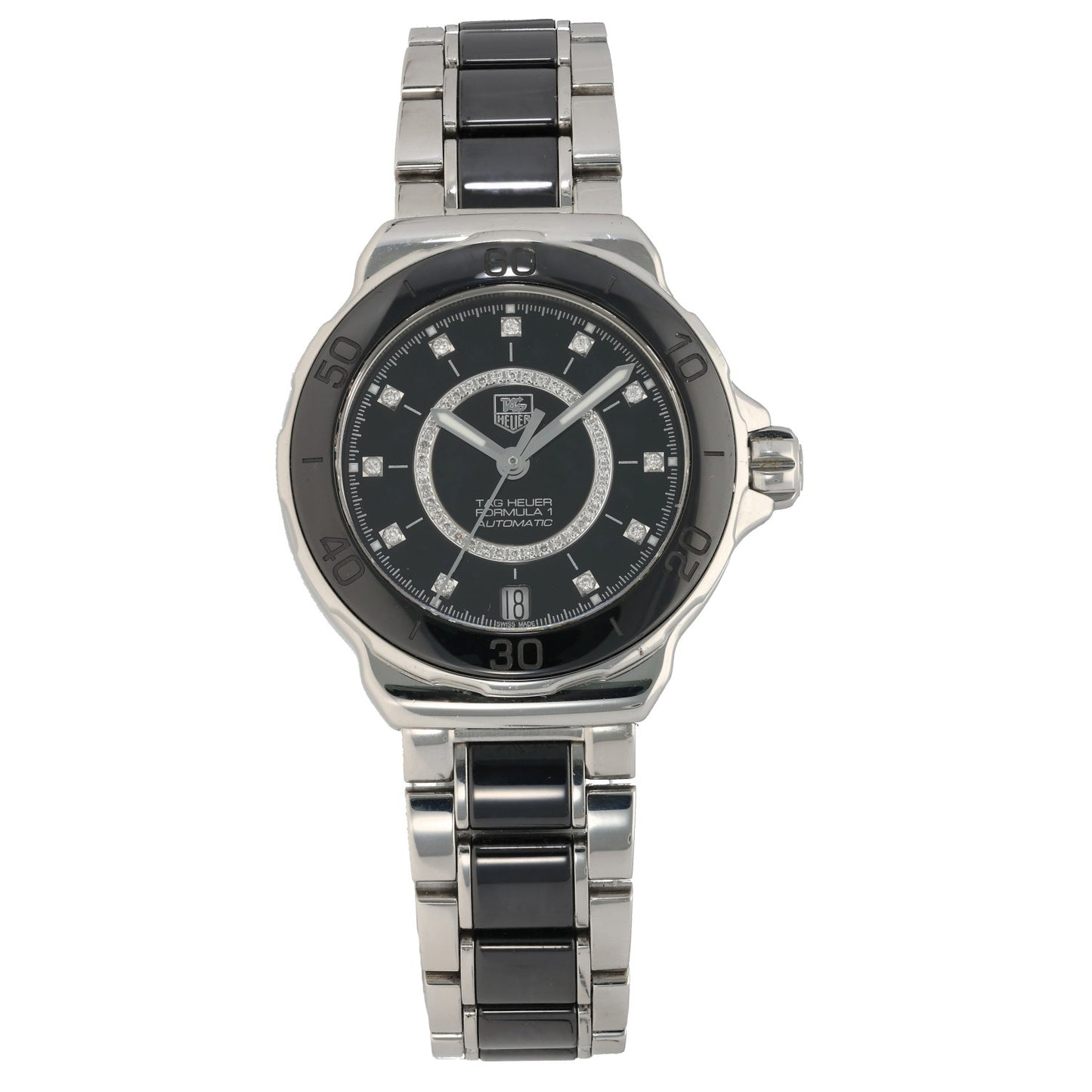 Tag Heuer Formula 1 WAU2210, black dial, stainless steel and ceramic, front image