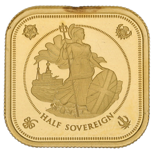 22ct Gold Queen Elizabeth II Half Sovereign Coin 2019
