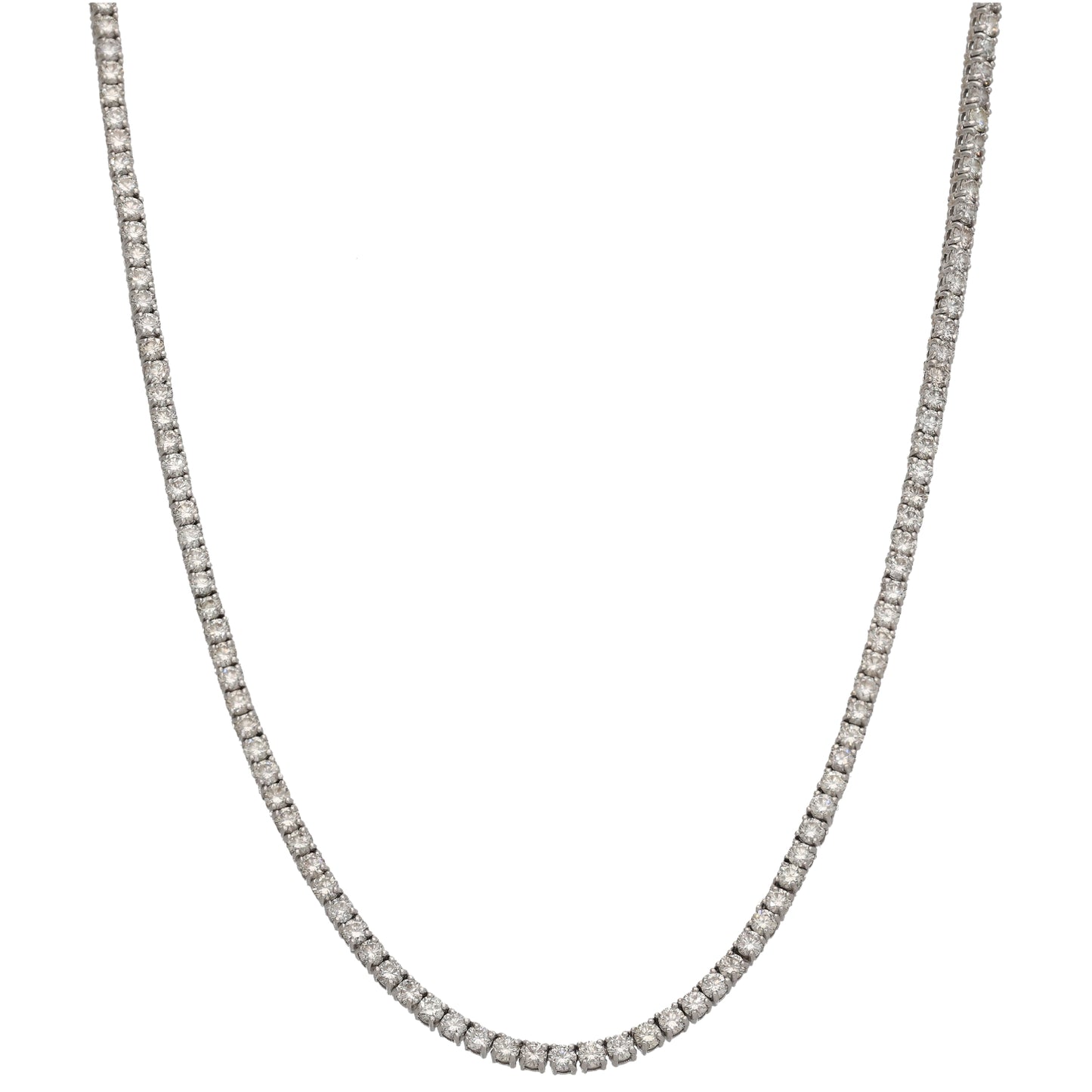 9ct White Gold 10.00ct Diamond Fancy Necklace 18"