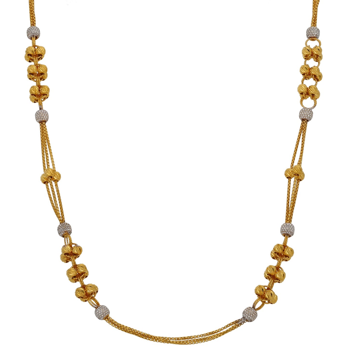 22ct Gold Cubic Zirconia Earrings & Necklace Set