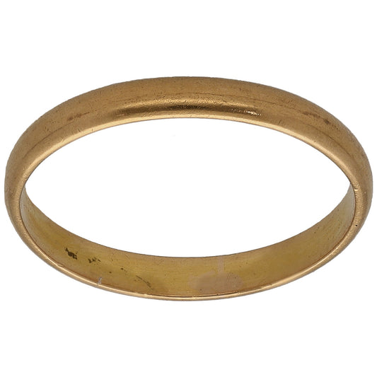 22ct Gold Plain Wedding Ring Size N