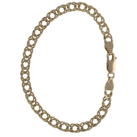9ct Gold Double Curb Bracelet