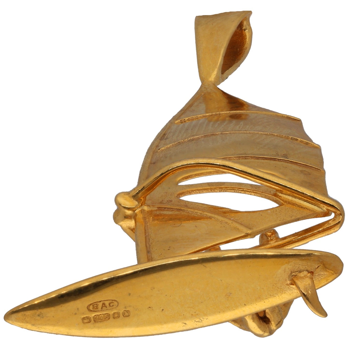 9ct Gold Windsurfer Pendant