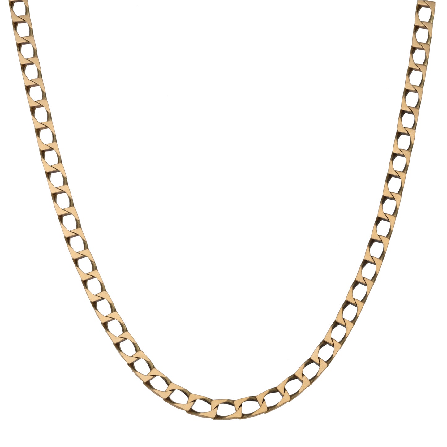 9ct Gold Curb Chain 18"