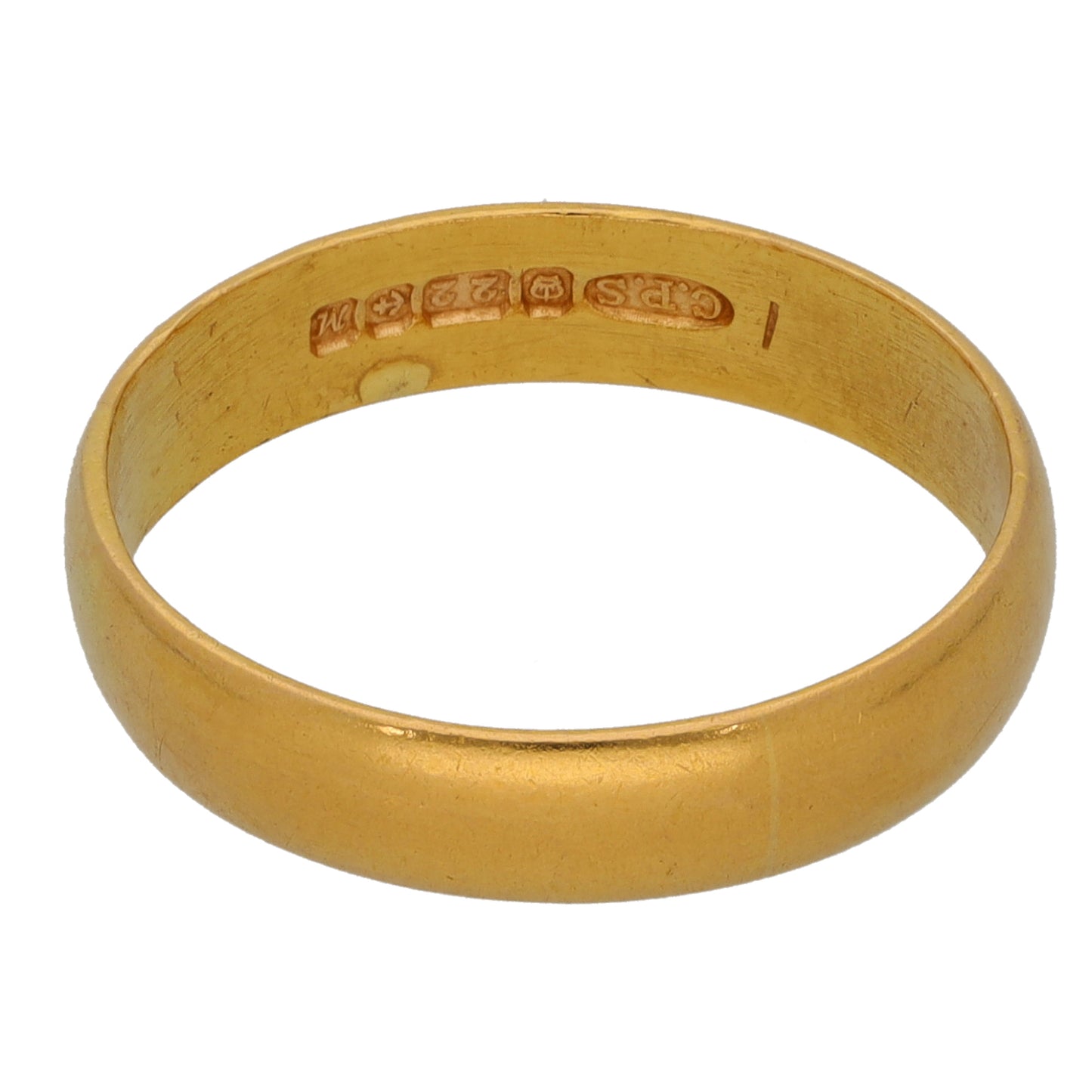22ct Gold Plain Wedding Ring Size N