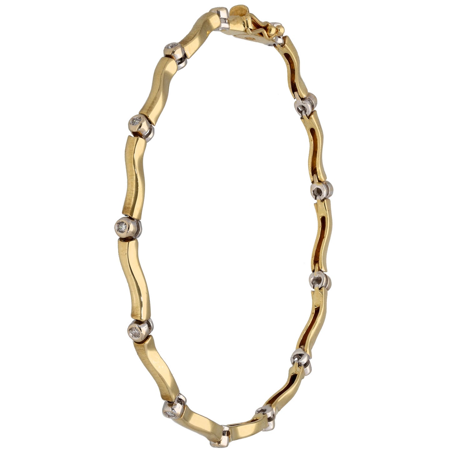 18ct Gold 0.13ct Diamond Line/Tennis Bracelet