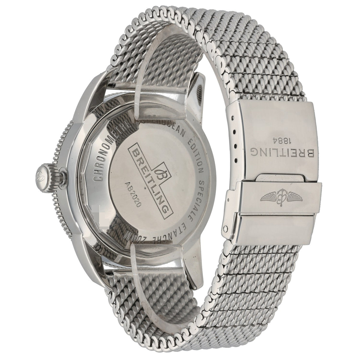 Breitling Superocean Heritage II AB2020 , stainless steel case and bracelet, rear angle