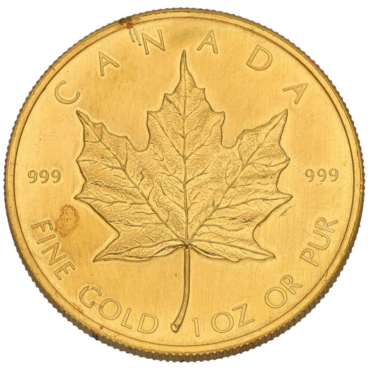 24ct Gold Canada Maple 1 OZ Coin 1981