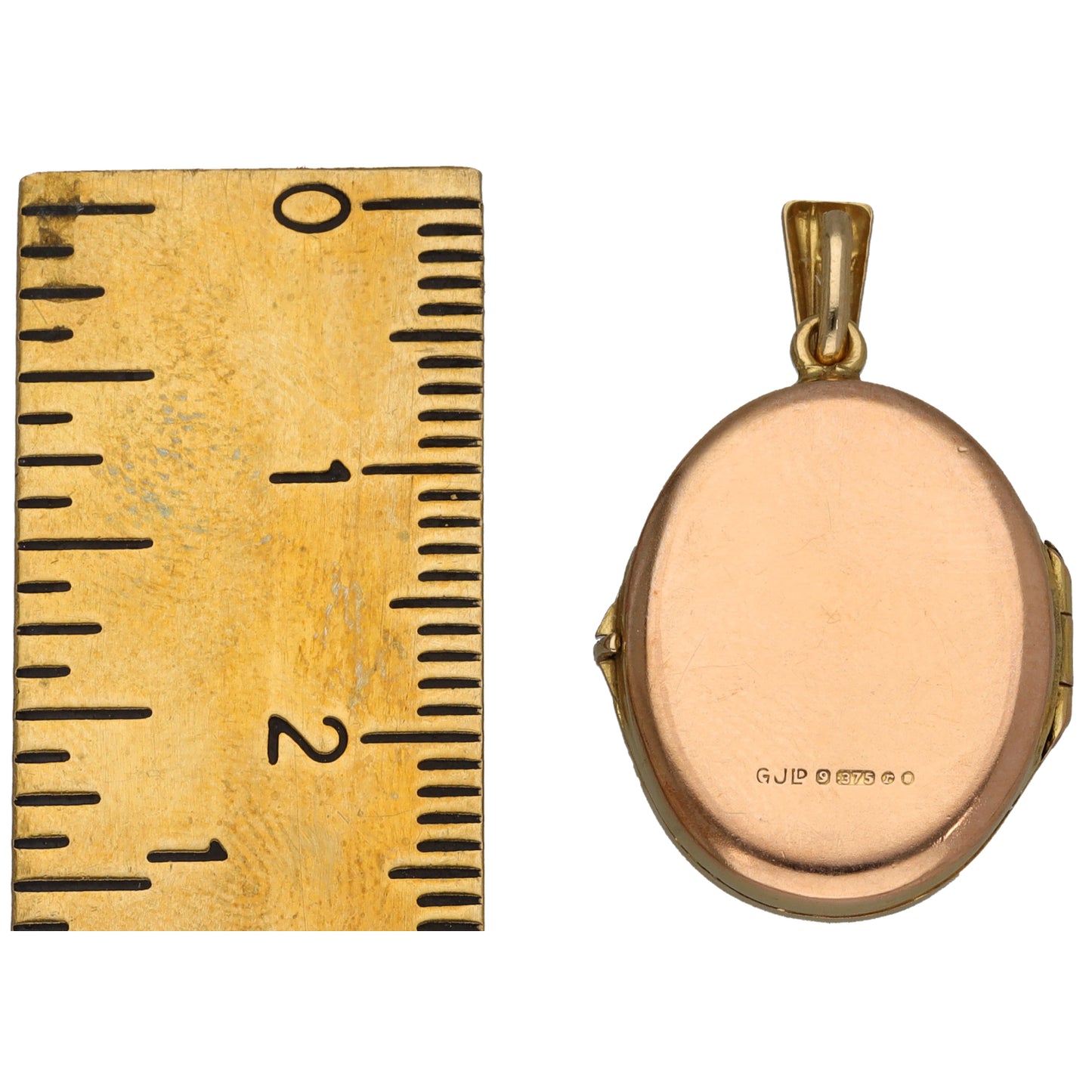 9ct Gold Patterned Locket Pendant