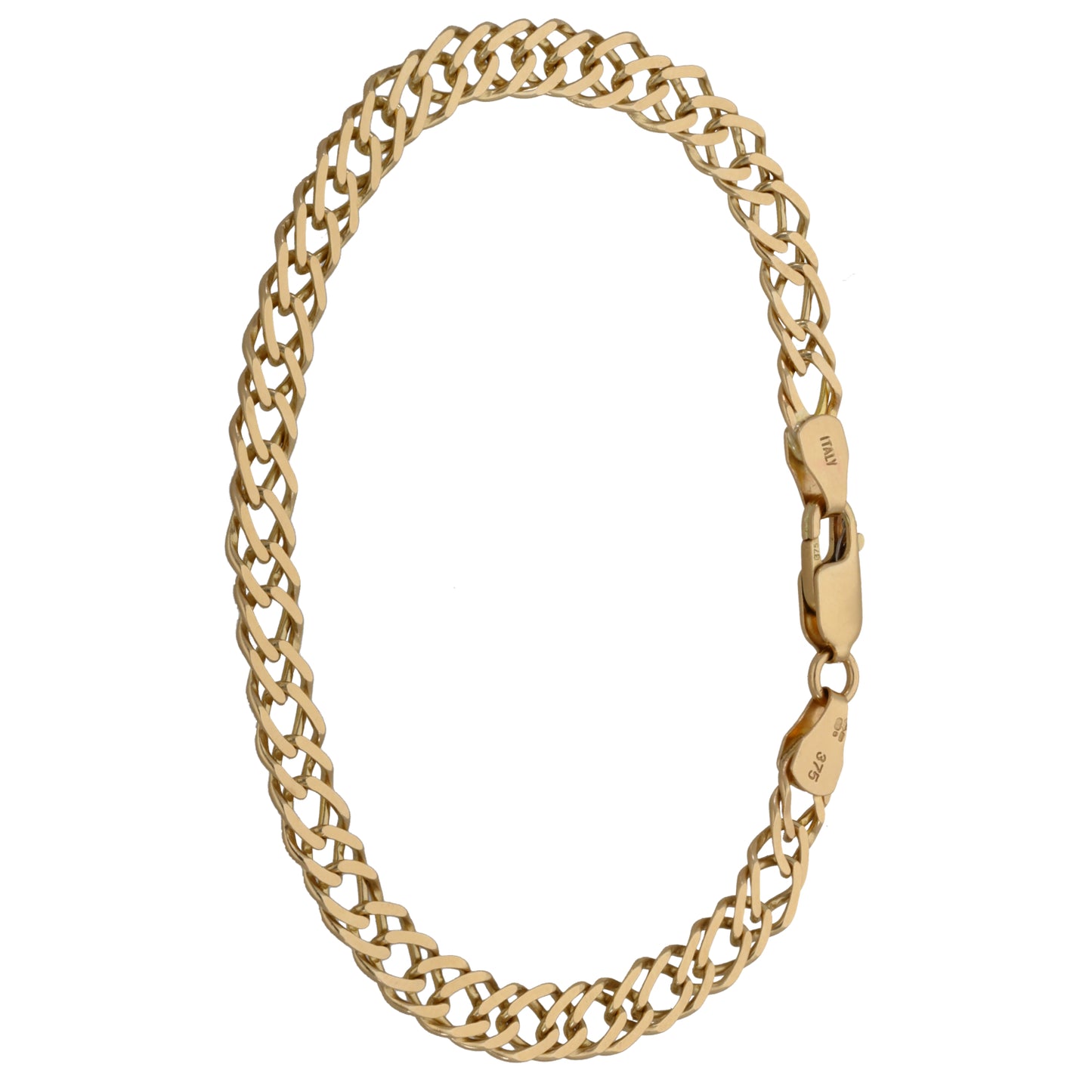 9ct Gold Double Curb Bracelet