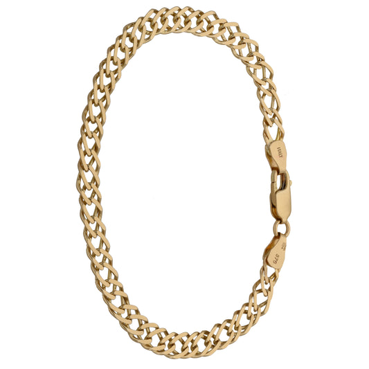 9ct Gold Double Curb Bracelet