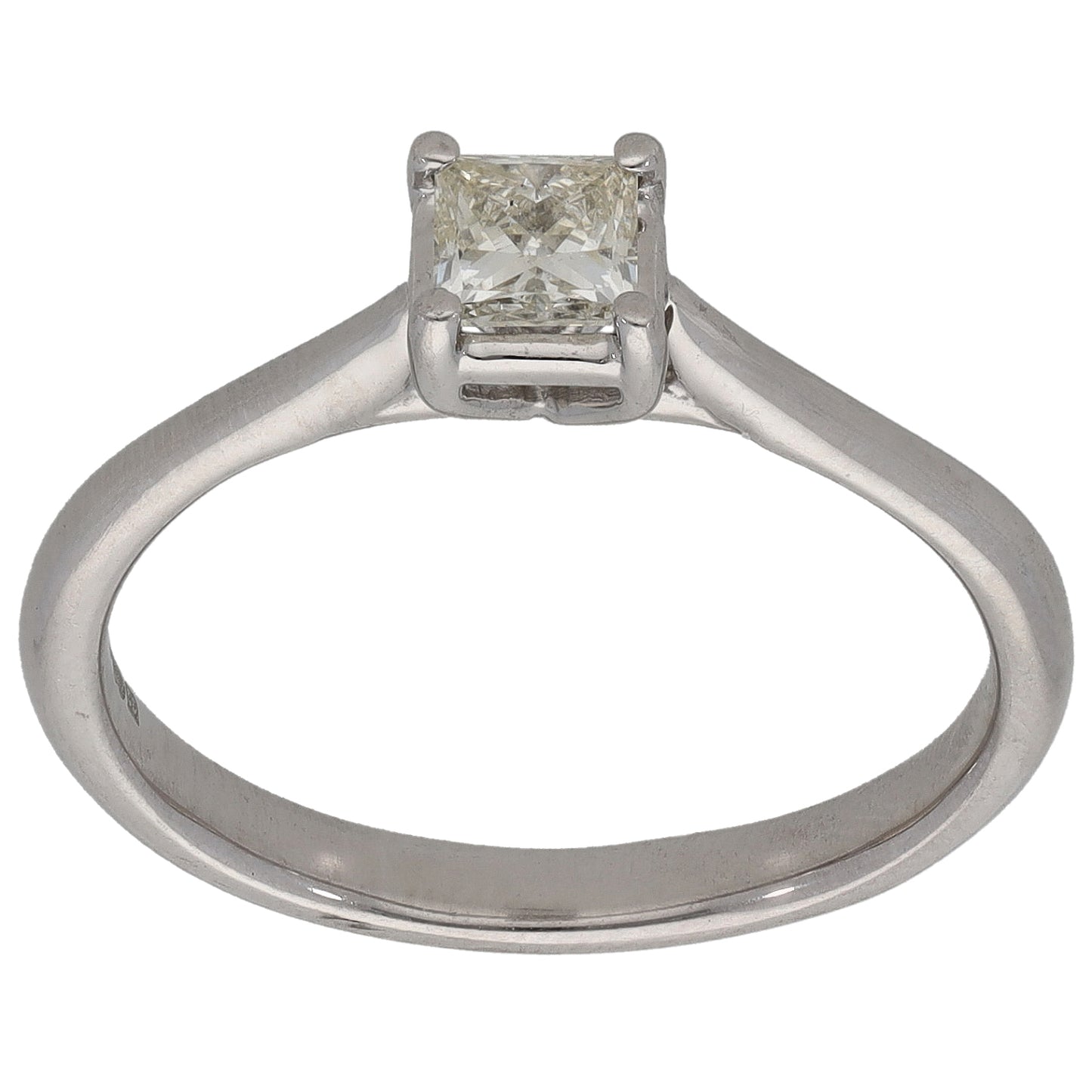 18ct White Gold 0.30ct Diamond Solitaire Ring Size P