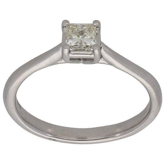 18ct White Gold 0.30ct Diamond Solitaire Ring Size P