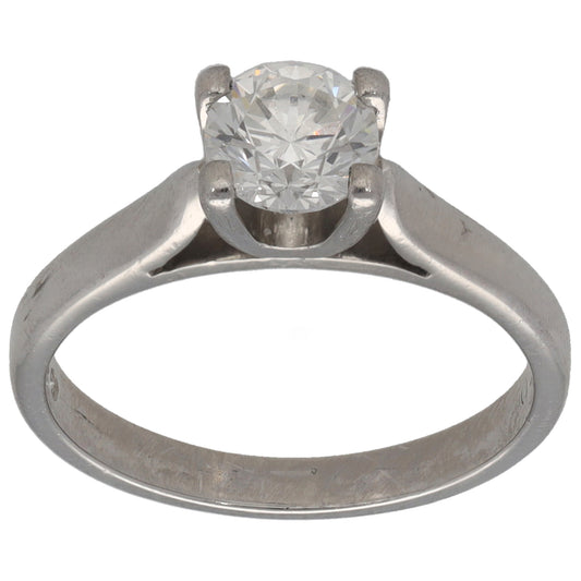 Platinum 0.70ct Diamond Solitaire Ring Size K