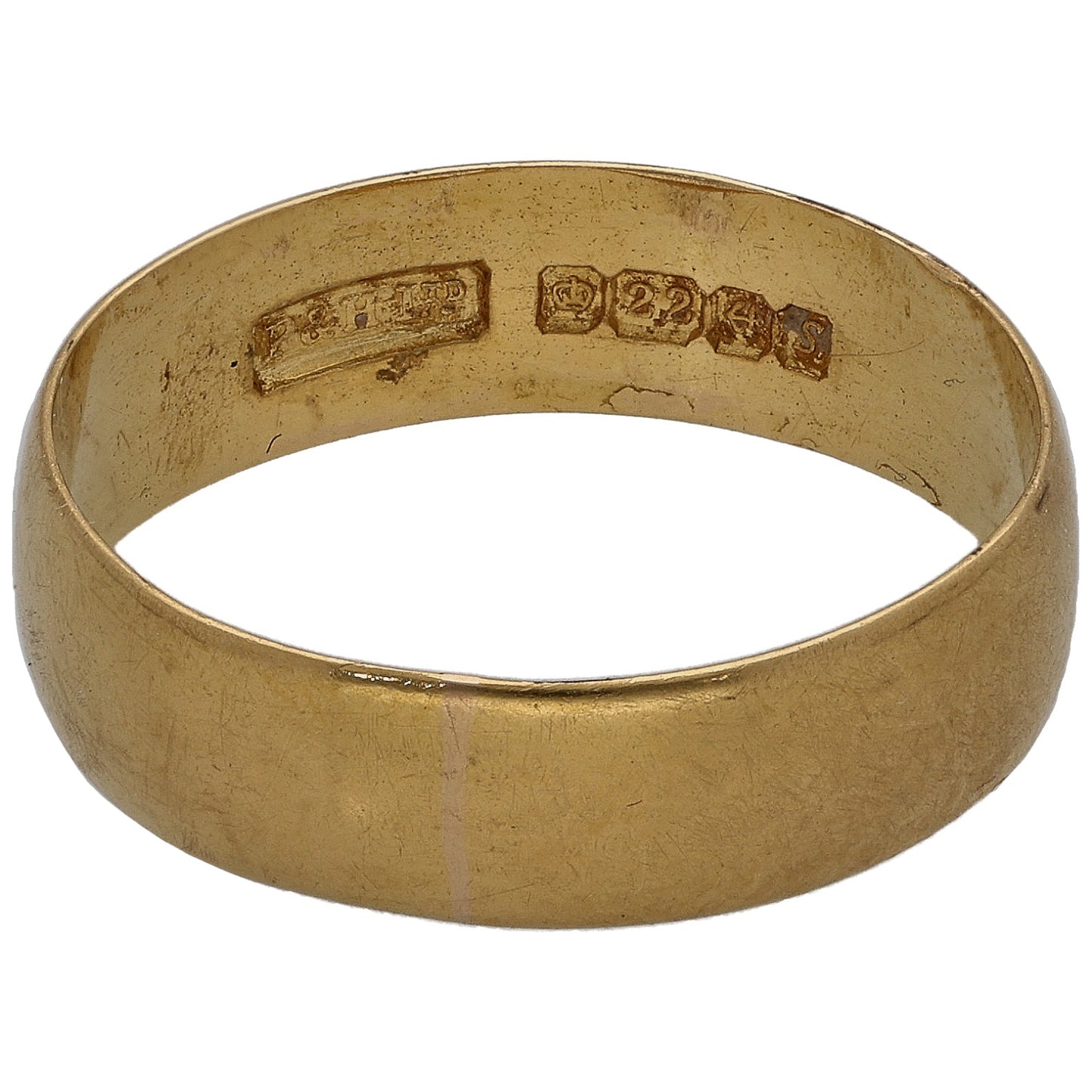 22ct Gold Plain Wedding Ring Size O