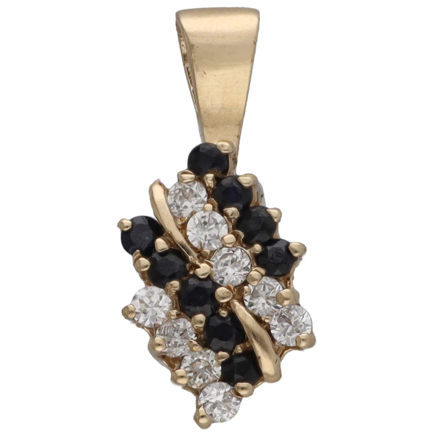 9ct Gold Sapphire & Cubic Zirconia Dress/Cocktail Pendant