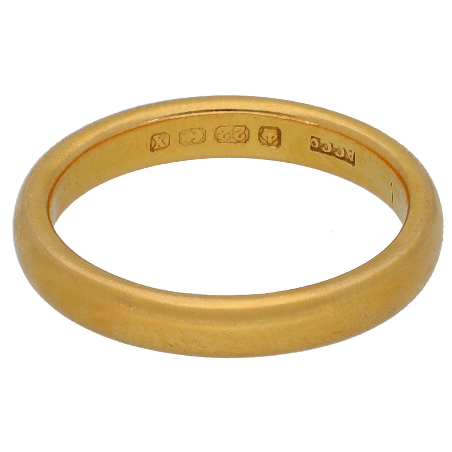 22ct Gold Plain Wedding Ring Size P