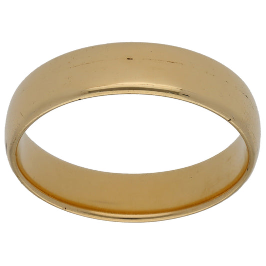 9ct Gold Plain Wedding Ring Size X